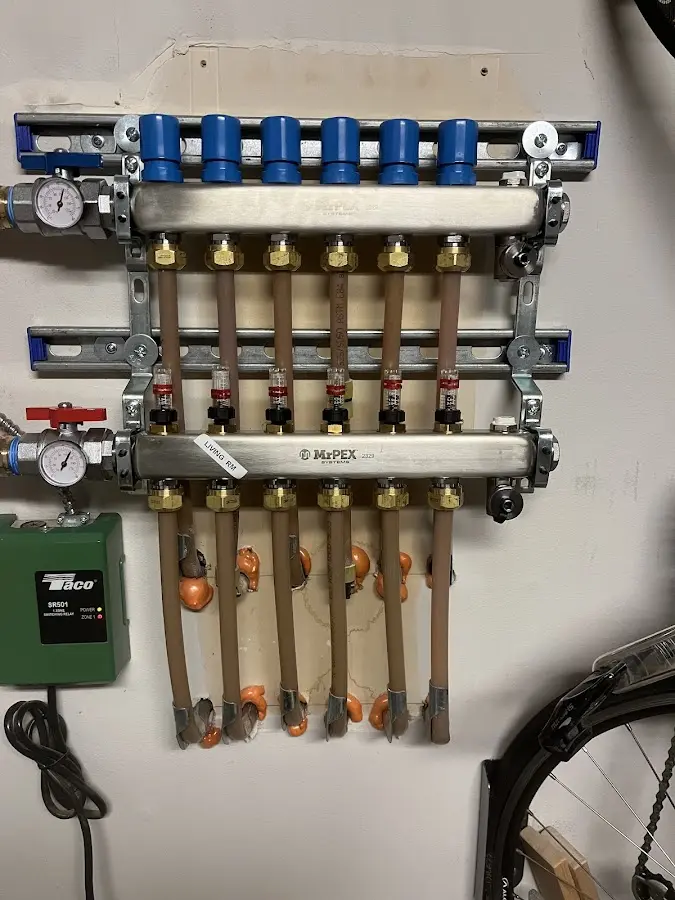 Plumber performing Gas Leak Detection at a residential property in Gibson